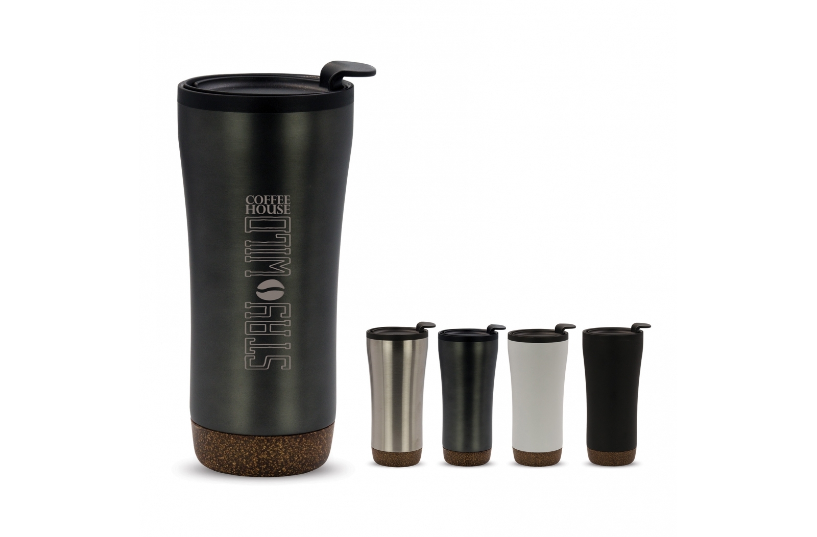 Dubbelwandige Kurk Basis Tumbler 480ml - Moorslede