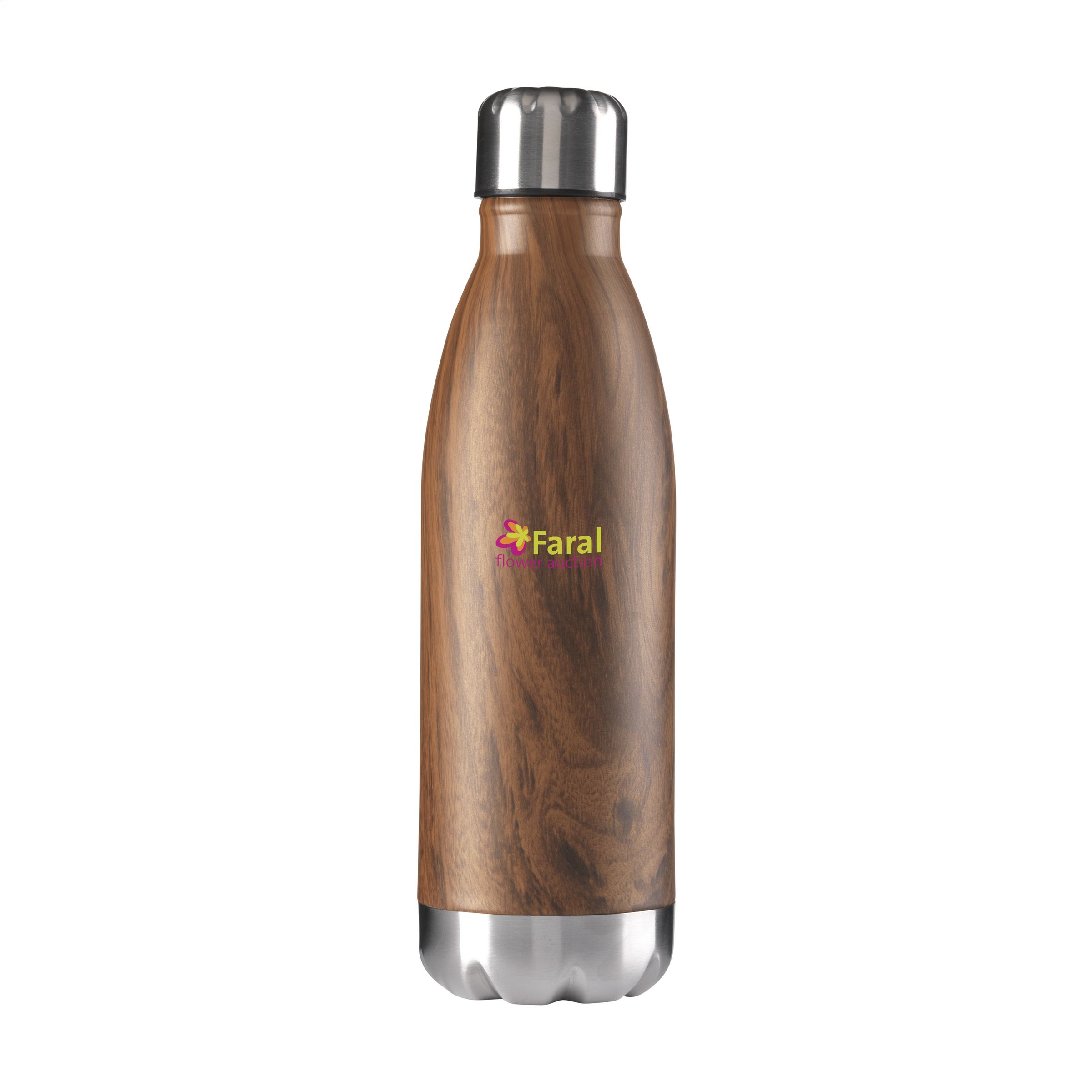 Bouteille d'eau isolée sous vide en acier inoxydable avec motif de grain de bois 500ml - Hallennes-lez-Haubourdin