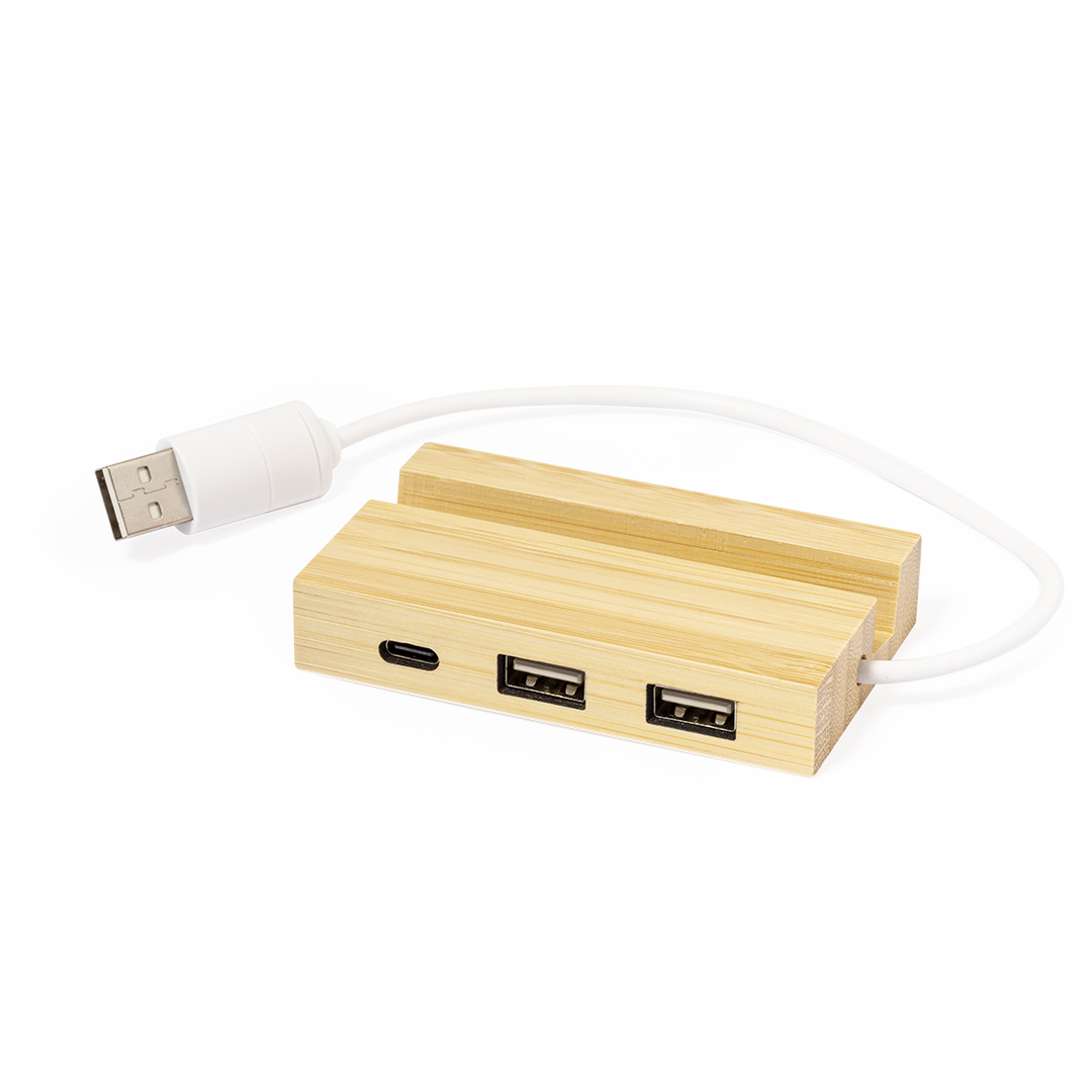 Bamboe USB Hub - Vlamertinge